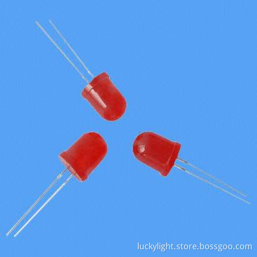Super Bright 5mm Round Hyper Red LED with 624m Wavelength, 30°